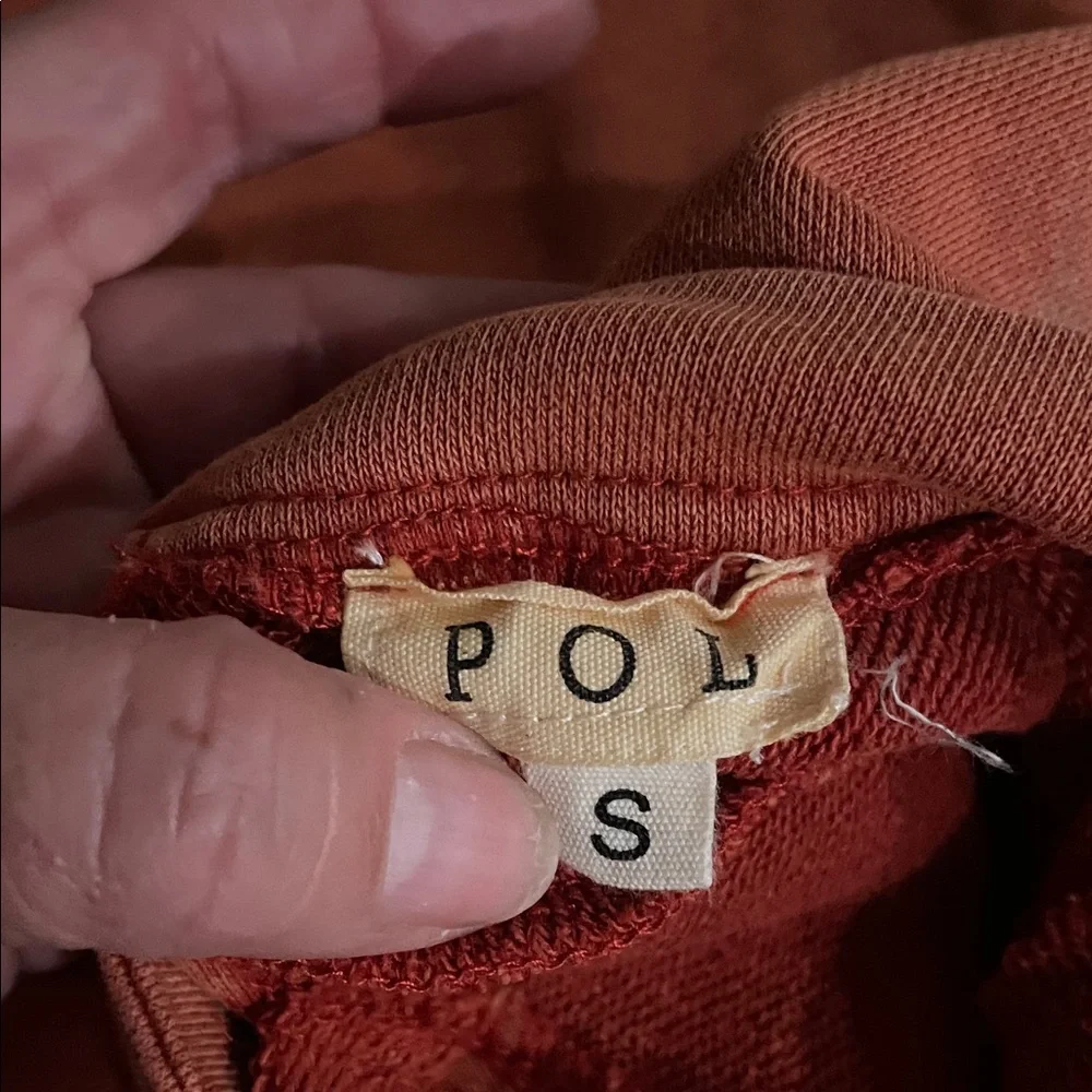 POL Rust Orange Lace-Up Back sweatshirt - Picture 15 of 15